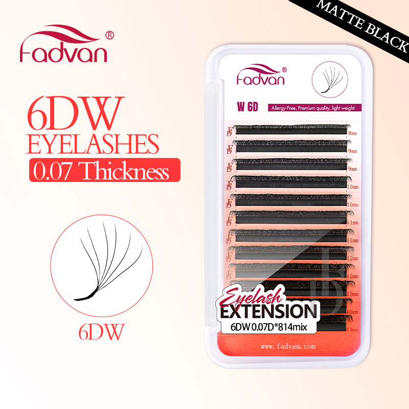 Eyelash Extension Human Hair - FADVAN จริง 6D W ขนตา 0.07