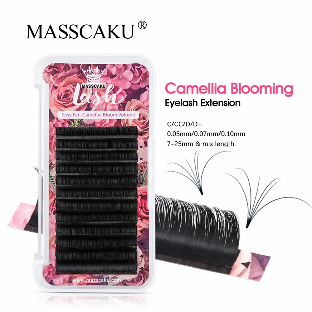 Eyelash Extension Human Hair - ขนตาปลอม MASSCAKU แบบ Easy Fanning Volume