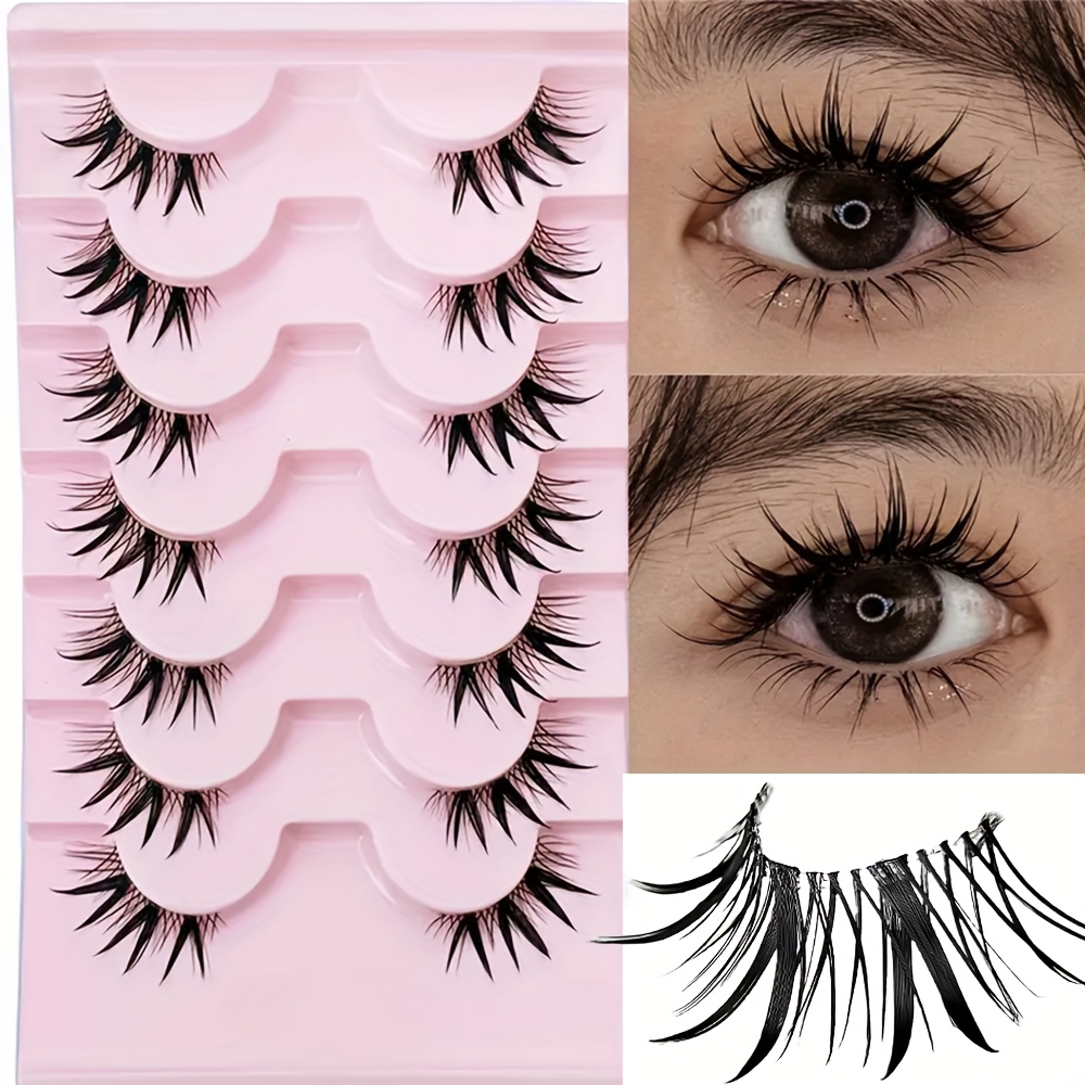 Eyelash Extension Japan - ขนตาปลอมแบบครึ่งตา 7 คู่ ขนตาปลอมแบบเปียก ขนตามังงะ ขนตาอนิเมะญี่ปุ่น