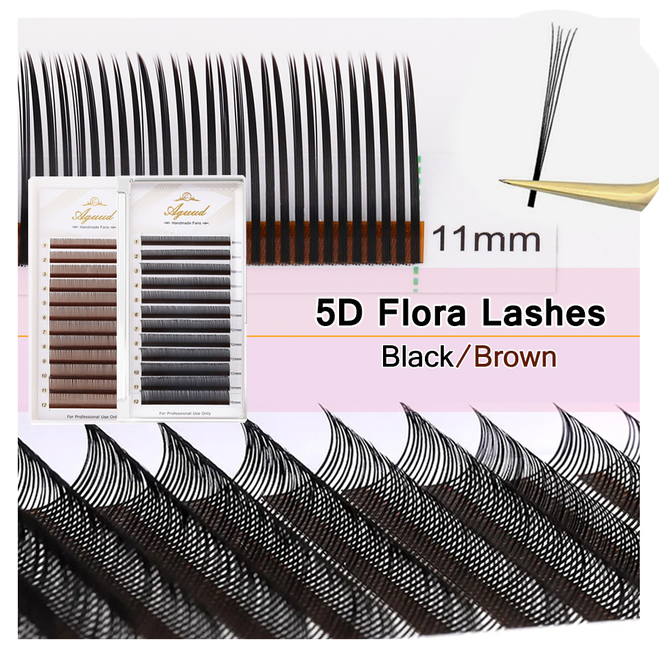 Eyelash Extension Anime - ขนตาปลอม AGUUD 5D Flora แบบพัดสำเร็จรูป ทรง