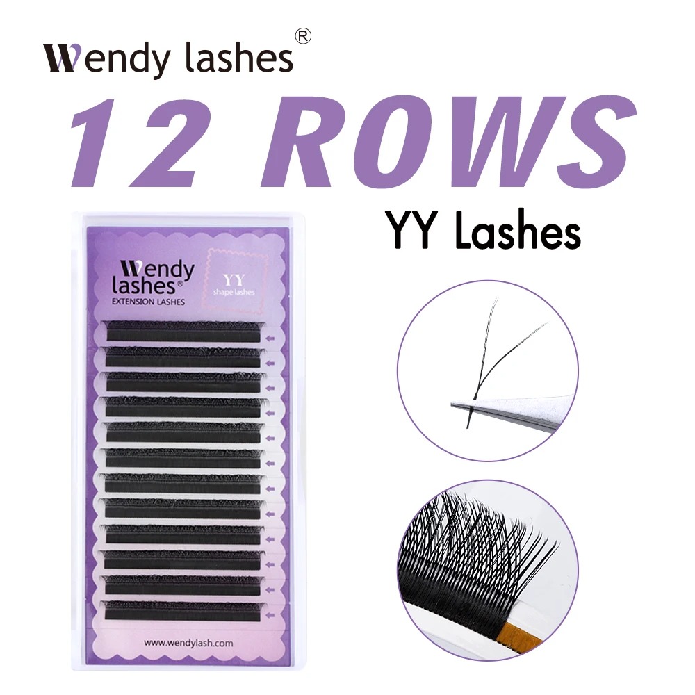 Eyelash Extension Y Shape - WENDY 2D YY รูปร่าง C/D Curl