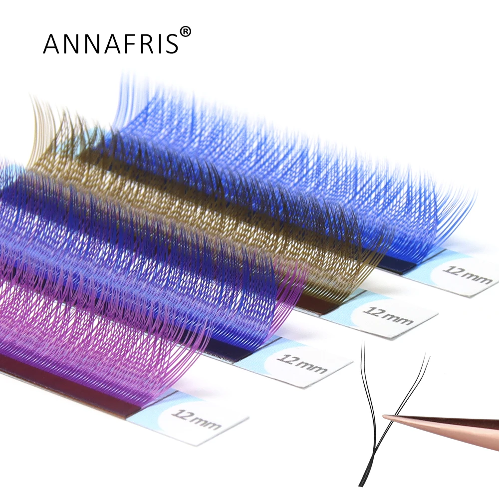 Eyelash Extension Y Shape - ANNAFRIS C/D Curl YY ขนตาสีธรรมชาติ Y