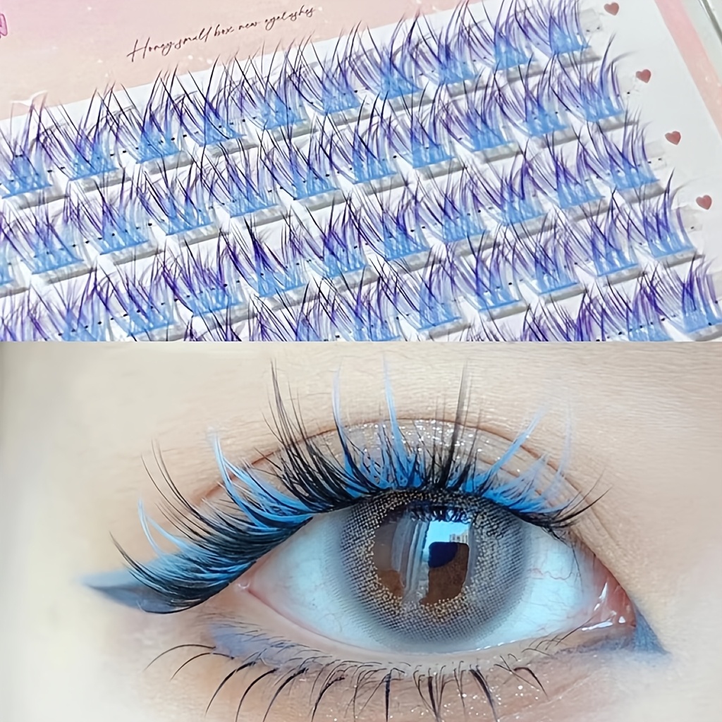 Eyelash Extension Anime - ขนตาปลอม Mixiaohe สีสันสดใส 60 ช่อ ติดง่าย