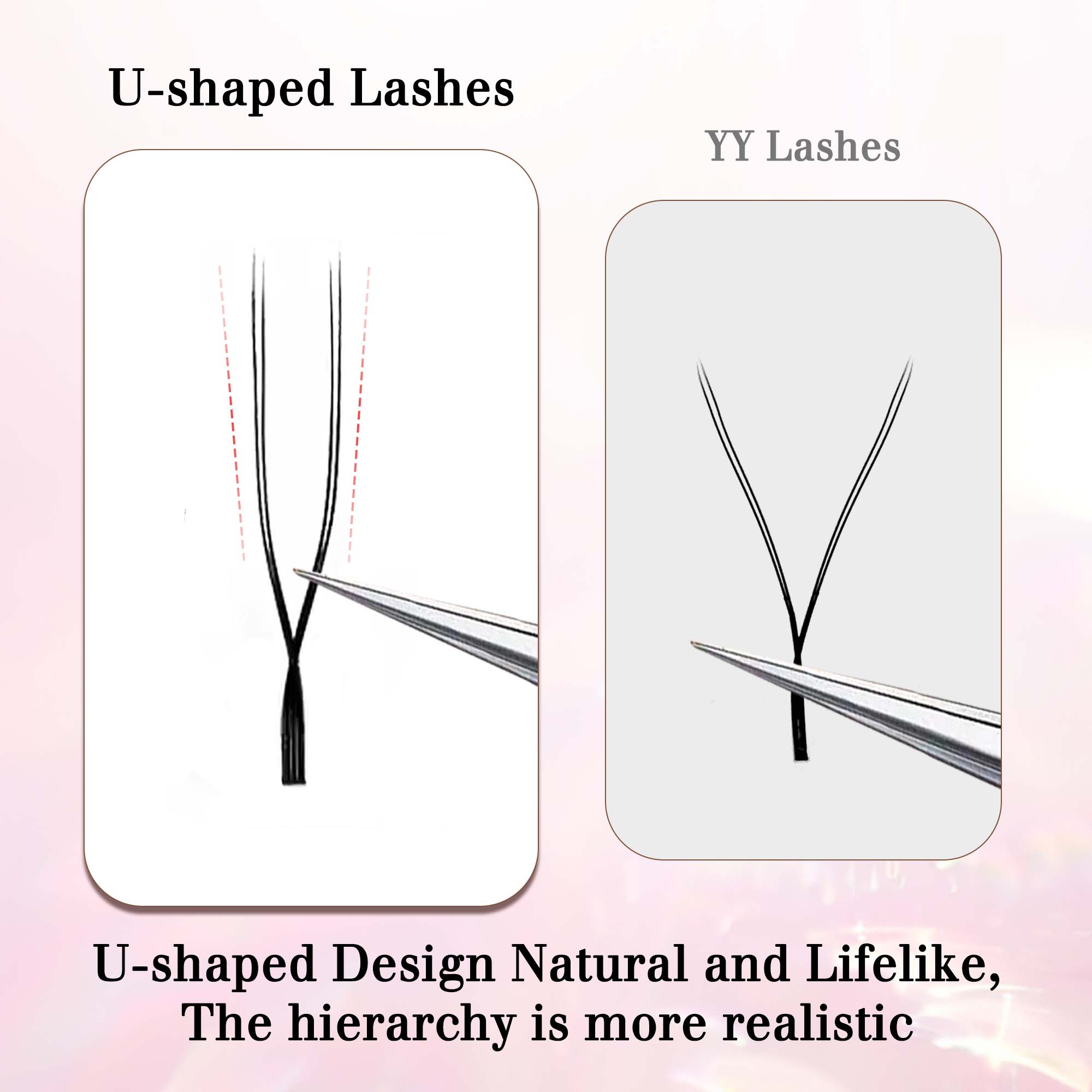 ขนตาปลอมธรรมชาติ U ขนตารูปร่าง - Eyelash Extension Supernatural บทวิจารณ์และราคา