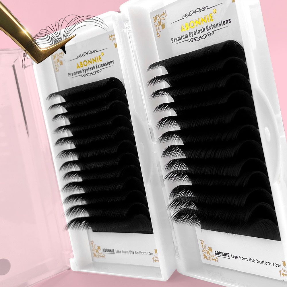 Abonnie 0.03-0.10 มม.Easy พัดล - Eyelash Extension Human Hair บทวิจารณ์และราคา