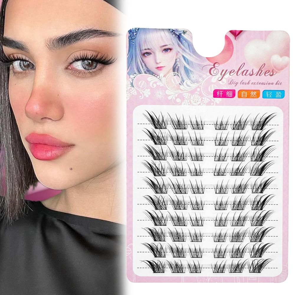 3D Cat Eye Clusters Lashes ธรร - Eyelash Extension Human Hair บทวิจารณ์และราคา