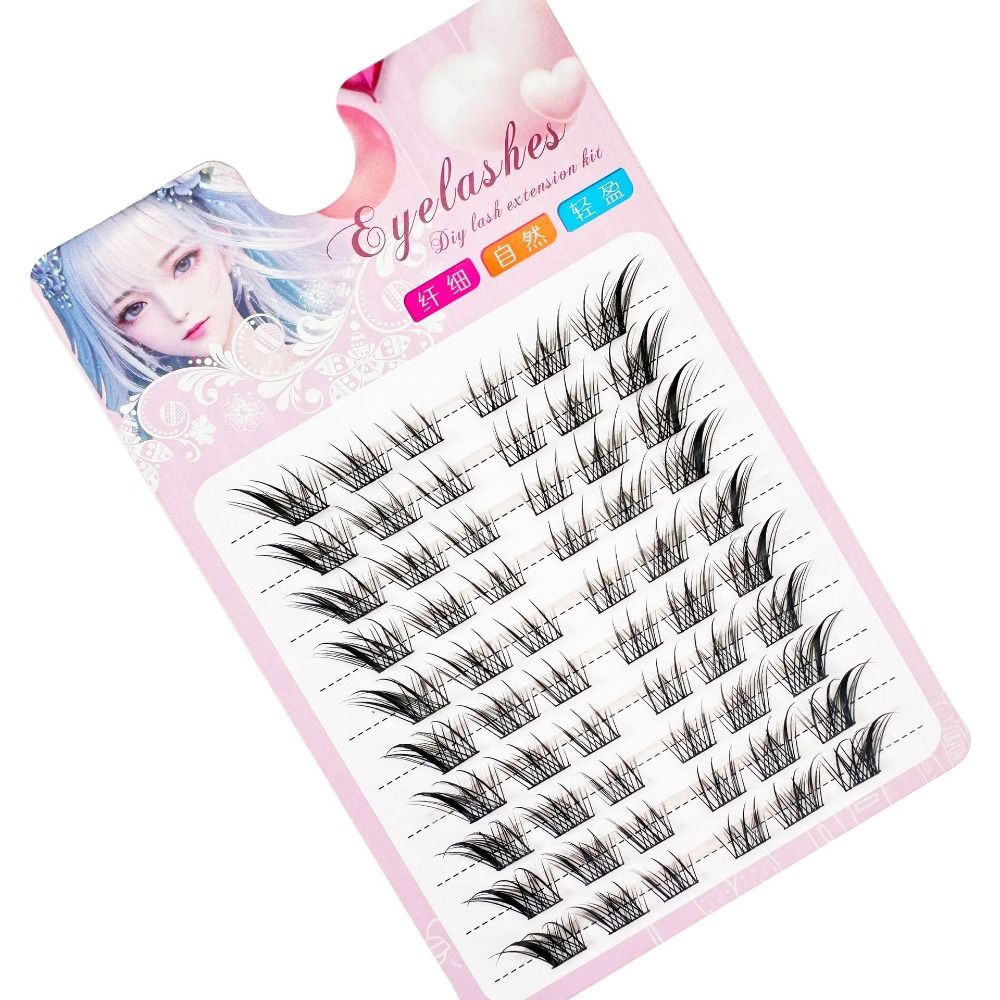 3D Cat Eye Clusters Lashes ธรร - Eyelash Extension Human Hair บทวิจารณ์และราคา