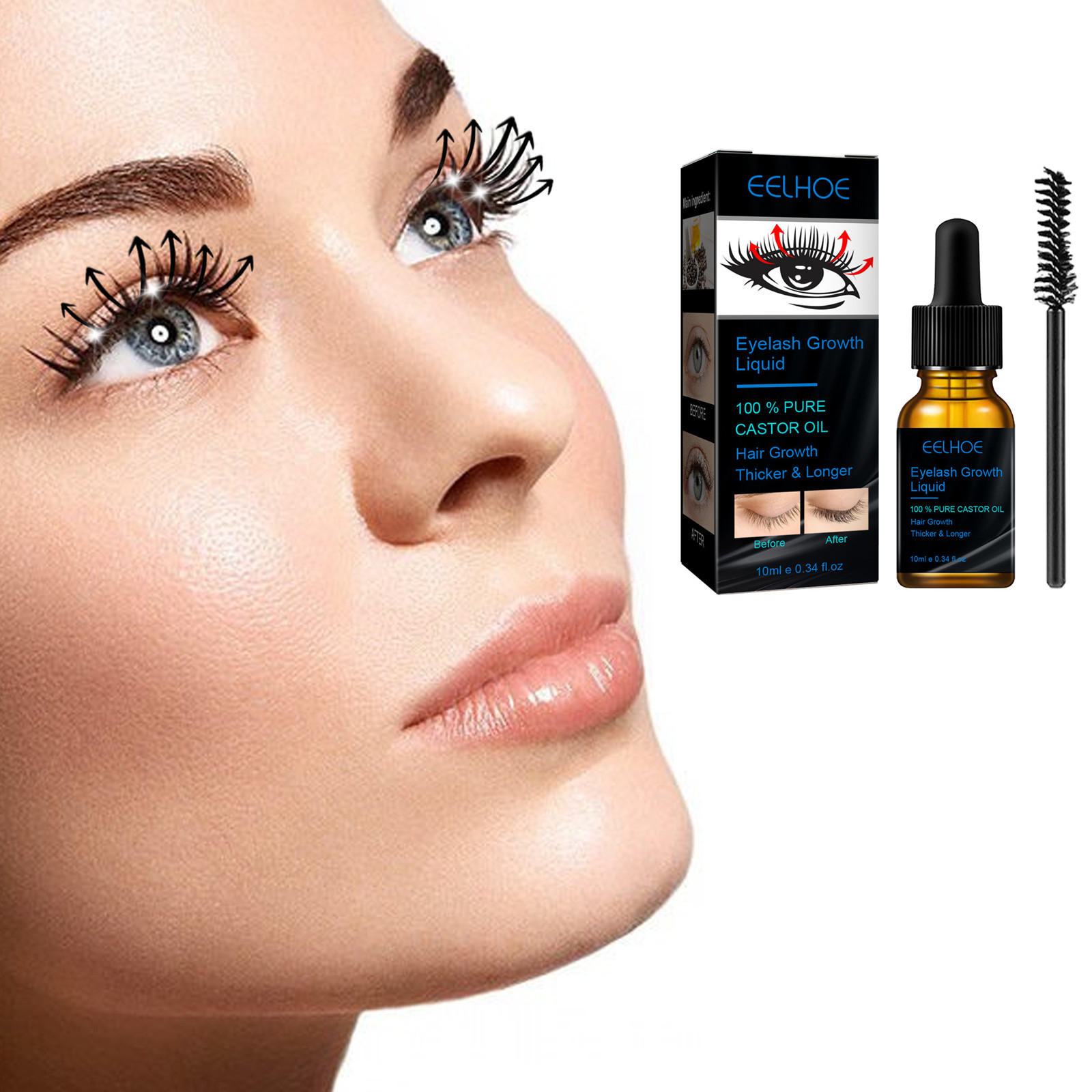 เซรั่มบำรุงขนตาแคสเตอร์ออยล์สำ - Eyelash Extension Human Hair บทวิจารณ์และราคา