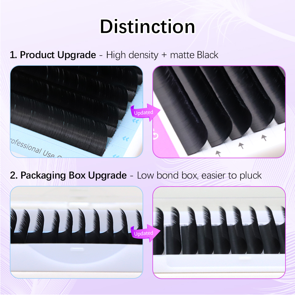 AGUUD 5 ถาด/ล็อต ขนตาปลอมแบบเส - Eyelash Extension Supernatural บทวิจารณ์และราคา
