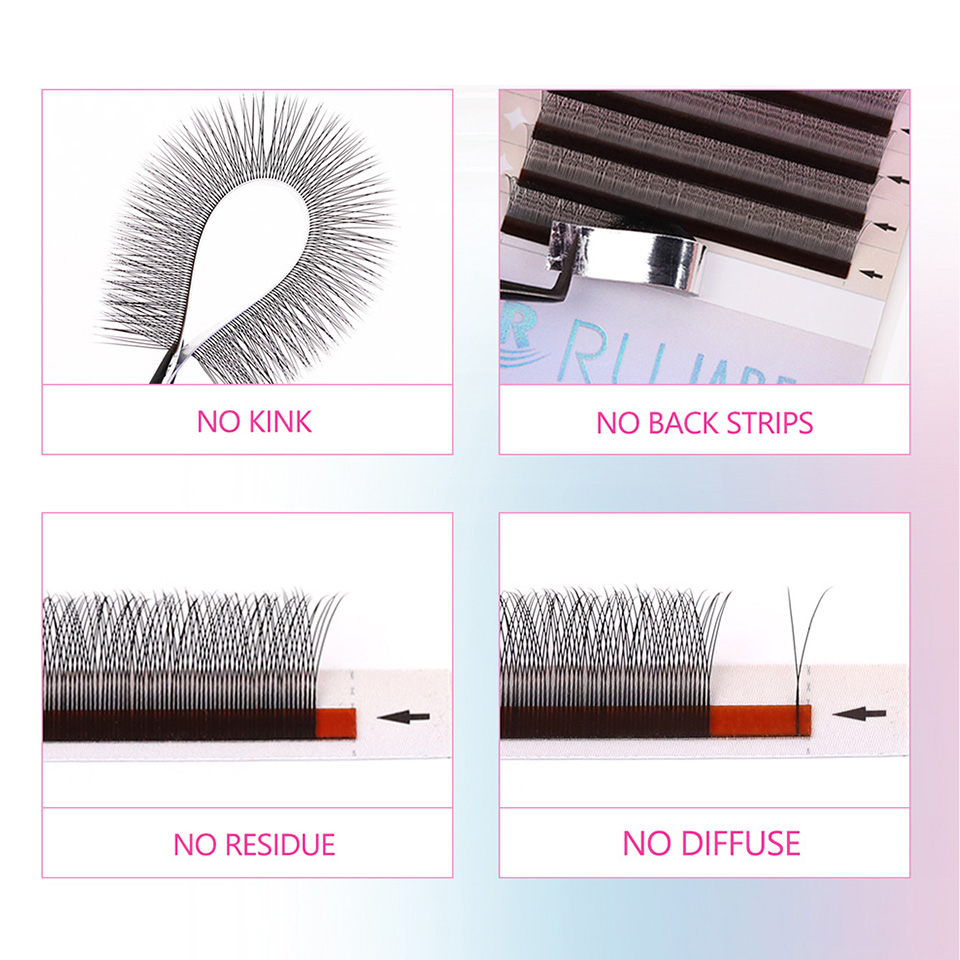 RUJADE ขนตาปลอมรูปตัว Y แบบ 2D - Eyelash Extension Y Shape บทวิจารณ์และราคา